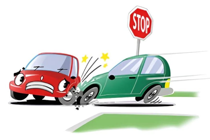 Illustration eines Verkehrsunfalls mit Kfz-Gutachten